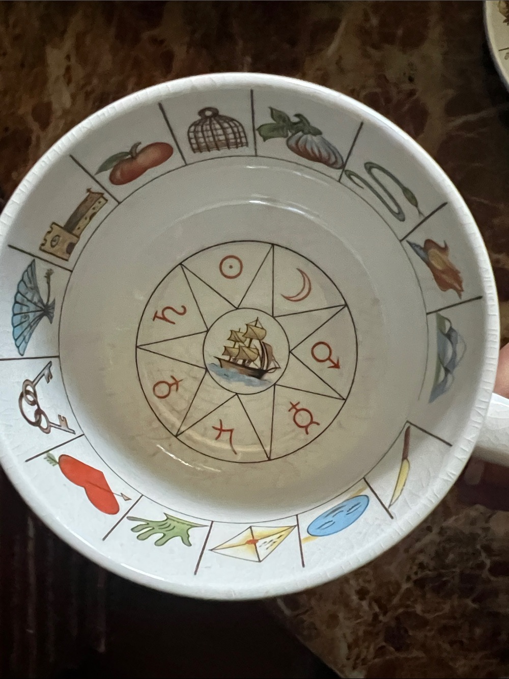 Vintage THE TALTOS Fortune Telling Tea Cup w/saucer - Picture 12 of 12
